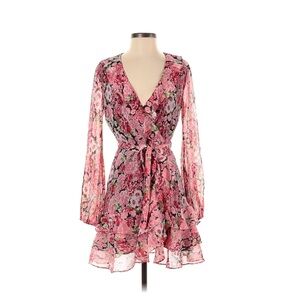 Bardot wrap mini dress
